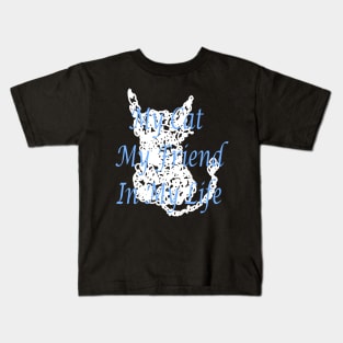 Scribble White Cat Kids T-Shirt